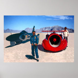 Craig Breedlove och konst (kantjusterade) Arfons, Poster