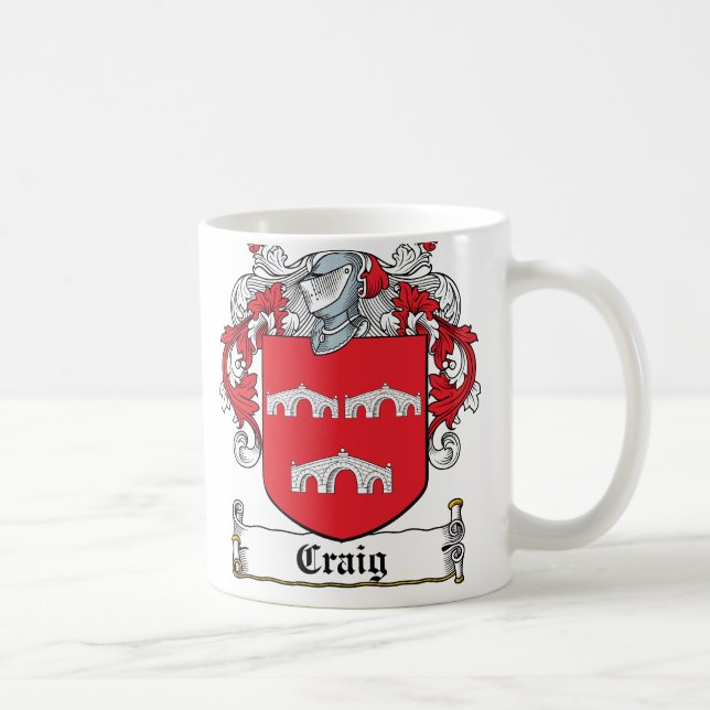 Craig familjvapensköld kaffemugg (Höger)