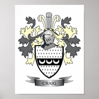 Craig Family Crest Jackar om Arm Poster