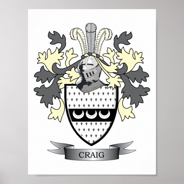 Craig Family Crest Jackar om Arm Poster (Framsidan)