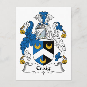 Craig Family Crest Vykort
