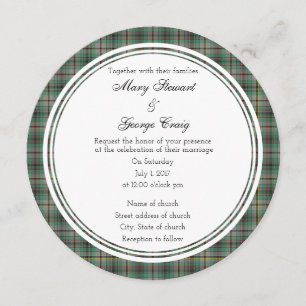 Craig Scottish Bröllop Round-inbjudan Inbjudningar