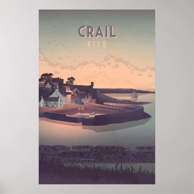 Crail Fife Skottland Kust Resa Affisch (Framsidan)