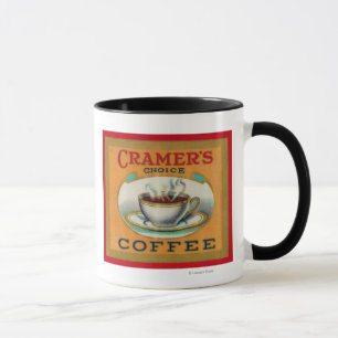 Cramers prima kaffeetikett mugg