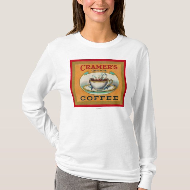 Cramers prima kaffeetikett tee shirt (Framsida)