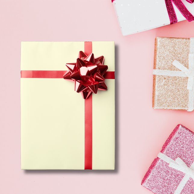 Crämfärgad enfärgad | Klassisk | Elegant Presentpapper (Skapare uppladdad)
