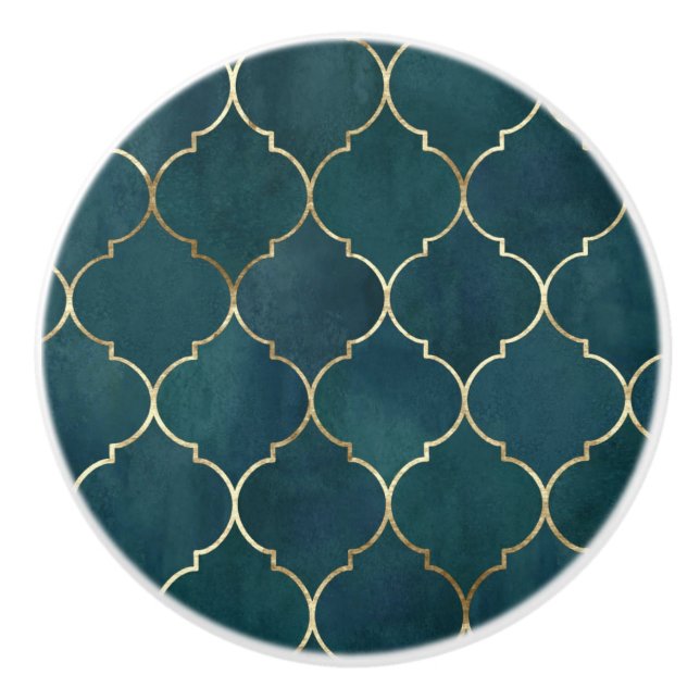 Cramic Cupboard och Door Knobs - Aqua Knopp (Framsidan)