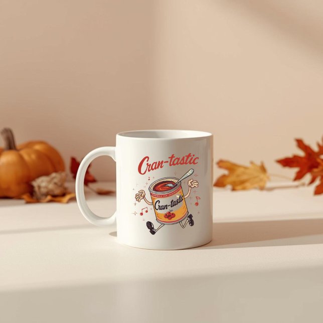 Cran-tastisk - Lustig Thanksgiving Cranberry Pun Kaffemugg (Skapare uppladdad)