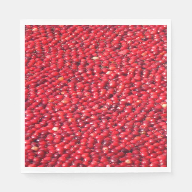 Cranbär Festive Red Pappersservett (Framsidan)