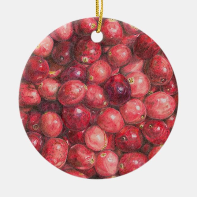 Cranberries Still Life Julgransprydnad Keramik (Framsidan)