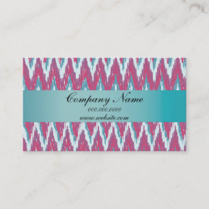 Cranberry and Teal Kat ZigZag 2019 Calendar Visitkort