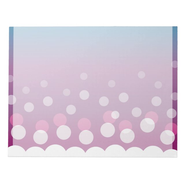 Cranberry-Blue Bubbles Anteckningsblock (Framsida)