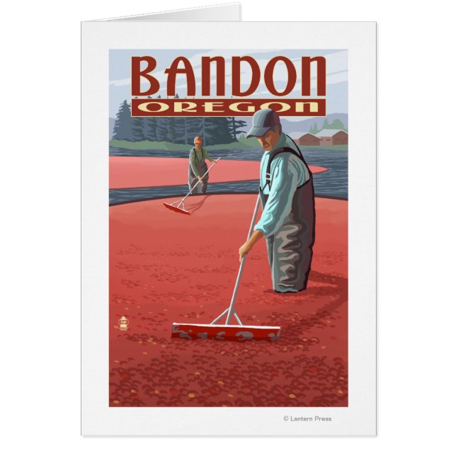 Cranberry Bogs Harvest - Bandon, Oregon Hälsningskort (Framsidan)