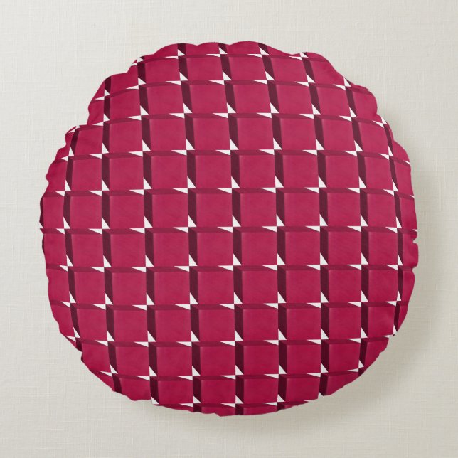 Cranberry Cubes Rund Kudde (Framsidan)