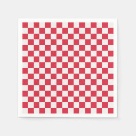 Cranberry fizz checkerboard pattern pappersservett