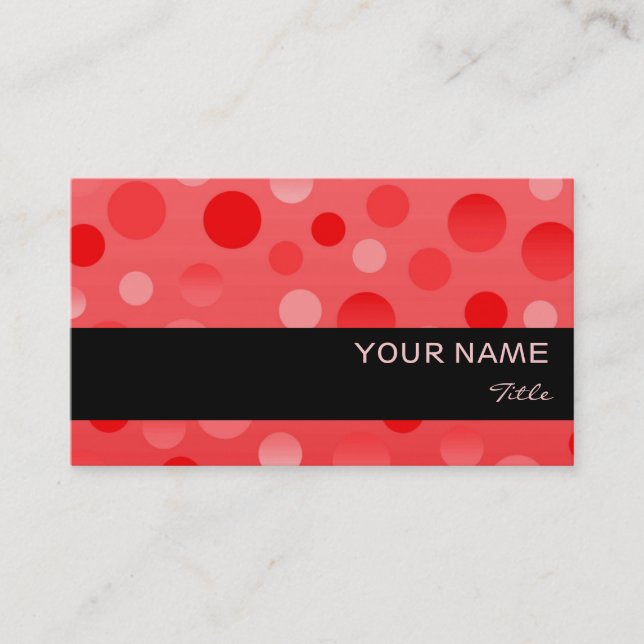 Cranberry Fizz visitkortsmall svart rand Visitkort (Framsida)