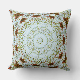 Cranberry Fractal Photo Digital Art Mandala Pillow Kudde
