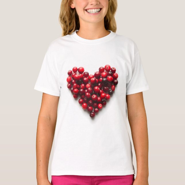 Cranberry Heart T Shirt (Framsida)