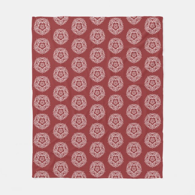 Cranberry Mandala Fleecefilt (Framsidan)