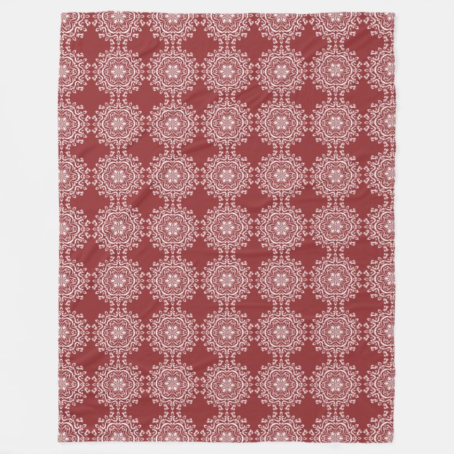 Cranberry Mandala Fleecefilt (Framsidan)