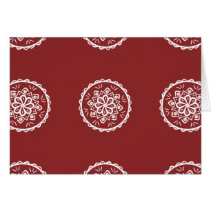 Cranberry Mandala Hälsningskort