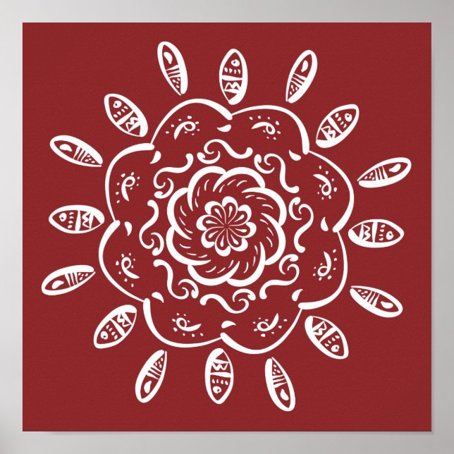 Cranberry Mandala Poster (Framsidan)