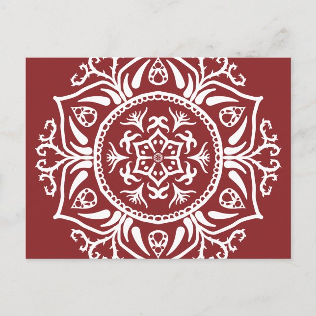 Cranberry Mandala Vykort (Framsida)