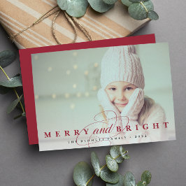 Cranberry | Merry & Bright Photo Julkort