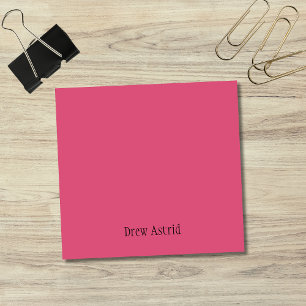 Cranberry Professionell Minimalist Black Script-sk Post-it Block
