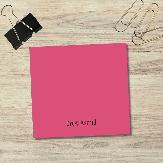 Cranberry Professionell Minimalist Black Script-sk Post-it Block (Skapare uppladdad)