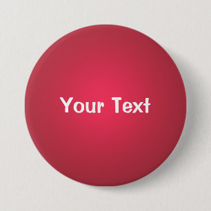 Cranberry Red 3-tums Anpassningsbar Text Button-ma Knapp