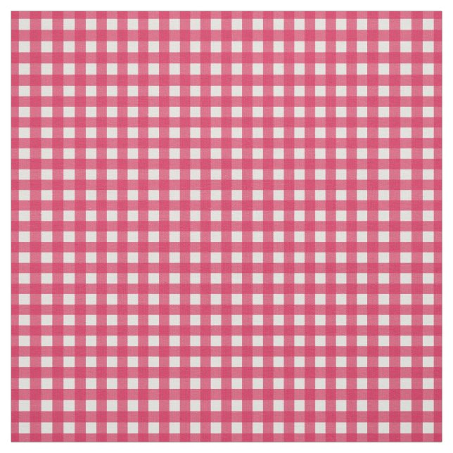Cranberry Red Check Gingham for Home Canning Lids Tyg (Provkarta)