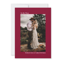 Cranberry Red Minimalist Lodrät Photo Bröllop