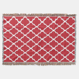 Cranberry Red Quatrefoil Tiles Mönster Mysfilt
