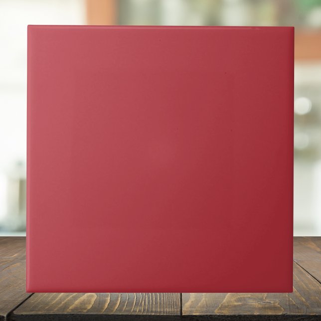 Cranberry Red Solid Färg | Klassisk | ELEGANT Kakelplatta (Skapare uppladdad)