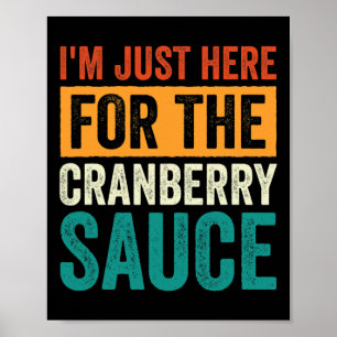 Cranberry Sauce Jelllied Happy thanksgiving Poster