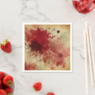 Cranberry Spice Splatter Distress Bläck Decoupage Pappersservett