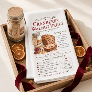 Cranberry Walnut Bröd Recept Jul Kök Kökshandduk