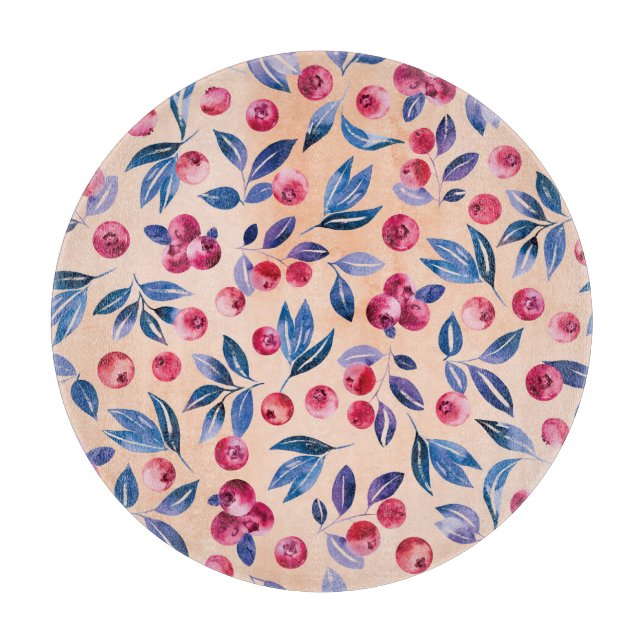 Cranberry Watercolor: Vild Berries Seamless (Framsidan)