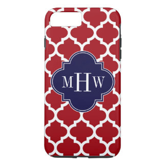 Cranberry Wht Moroccan #5 Navy Blue Namn Monogram