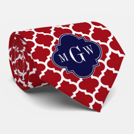 Cranberry Wht Moroccan #5 Navy Blue Namn Monogram Slips