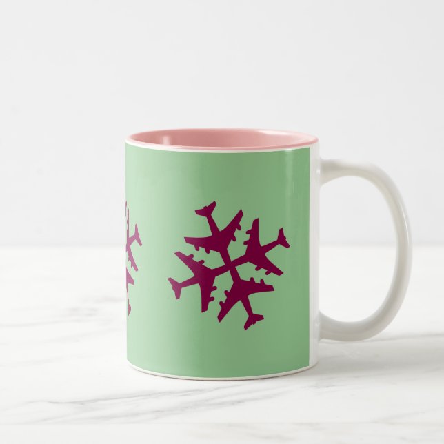 CranberryflygplanSnowflake Två-Tonad Mugg (Höger)