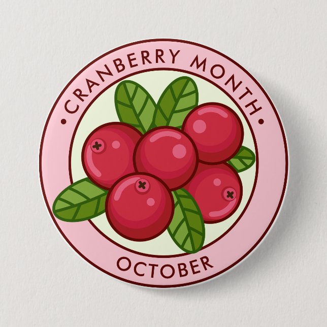 Cranberrymånaden oktober knapp (Framsida)