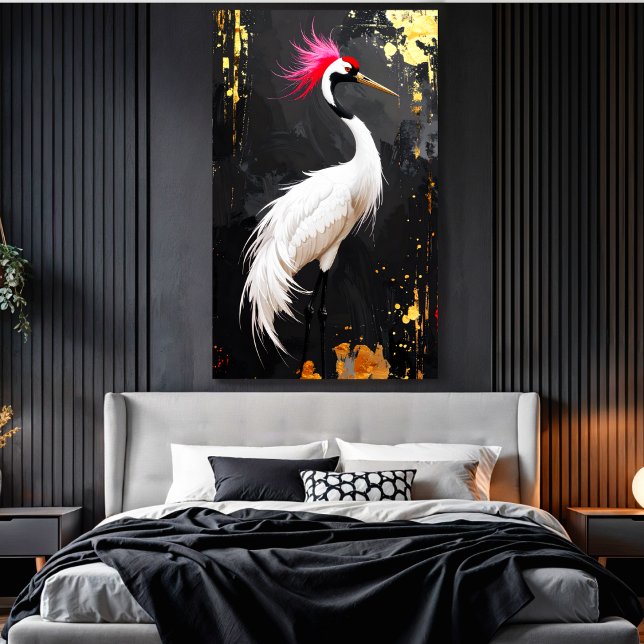 Crane Art  - Contemporary Asian‑Inspired Design Canvastryck (Skapare uppladdad)