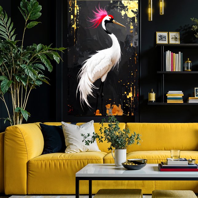 Crane Art  - Contemporary Asian‑Inspired Design Fototryck (Skapare uppladdad)