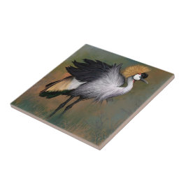 Crane Bird Ceramic Tile Kakelplatta