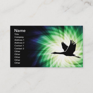 Crane; Bird Flies; Coola Visitkort