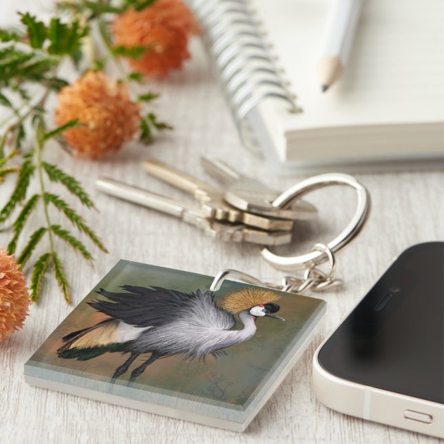 Crane Bird Keychain Gift (Högra Framsidan)