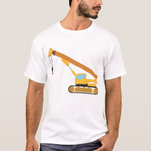 Crane Construction Lastbil T Shirt