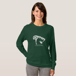 Crane Eating Fish - Mimbres Pottery Design T-shirt